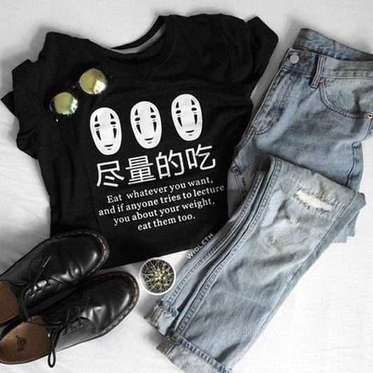 Studio Ghibli : Spirited Away No Face Eat whatever you want T-Shirt.