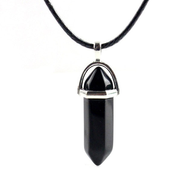 Hexagonal Column Crystal Amulet