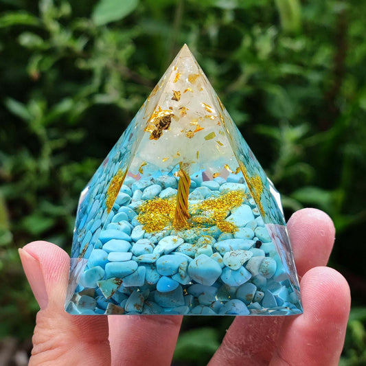 Orgone Pyramid Various Crystal Tree's.