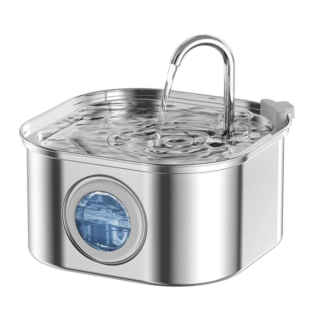 Stainless Steel Smart Pet Water Dispenser with Automatic Circulation and Filtration, Large Capacity Feeder for Cats and Dogs.