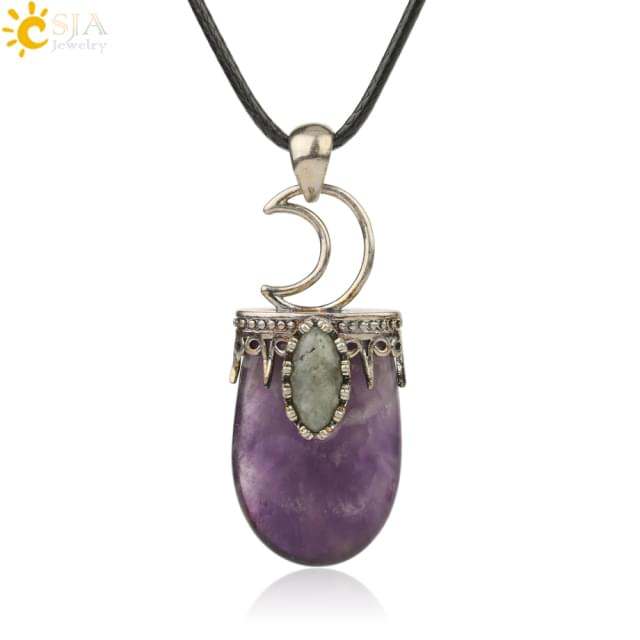 Crystal Antique Pendant Necklace.