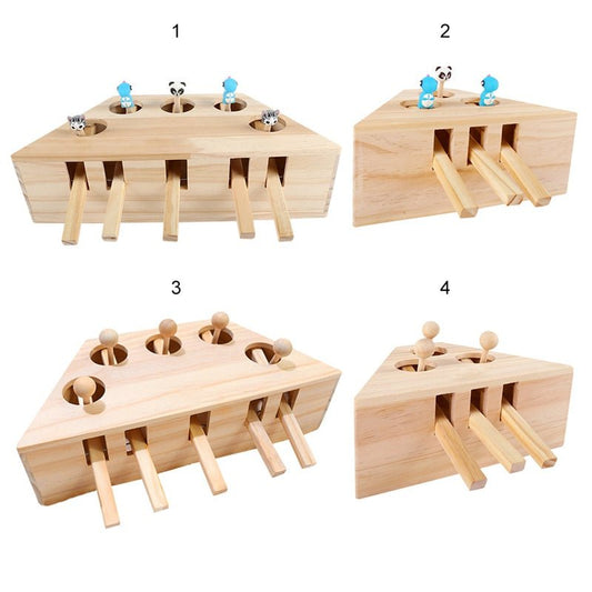 Solid Wooden Interactive Maze Pet Cat Toy.