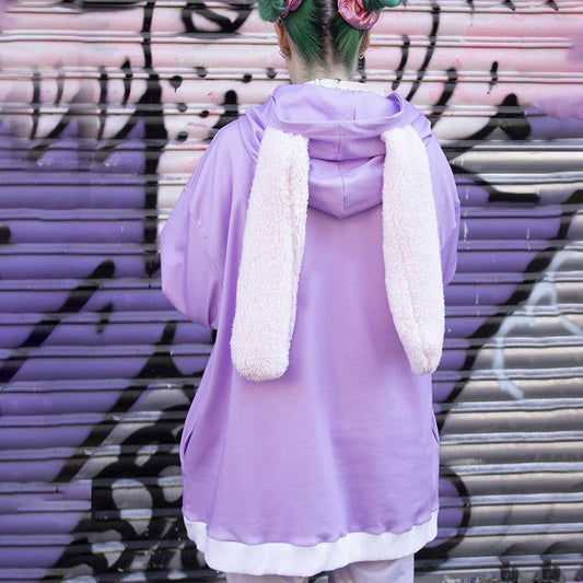 Anime Girl Hoodie With Bunny Ears.