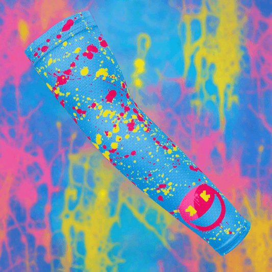 Smiley K Paint Splatter HyperDri Performance Compression Baseball Sleeve.