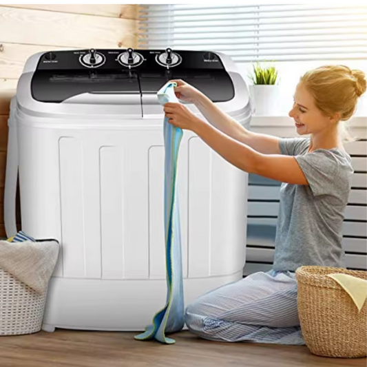 Compact Portable Twin Tub Washing Machine And Dryer - Eco-Friendly 240W