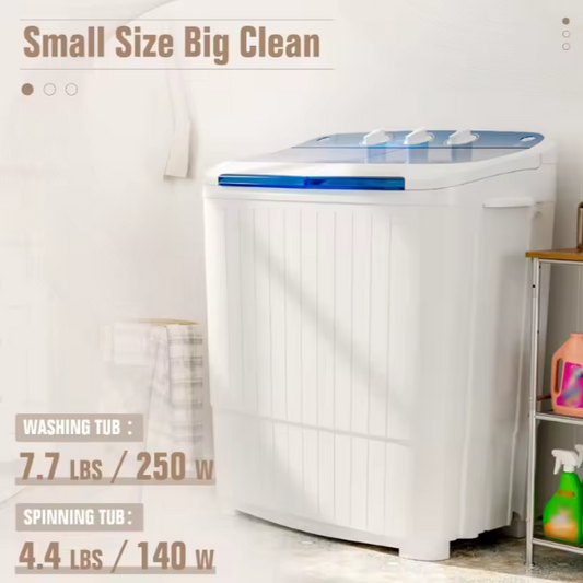 Portable Washer And Dryer - Compact Fast Spin 250W For Small Spaces and Travel