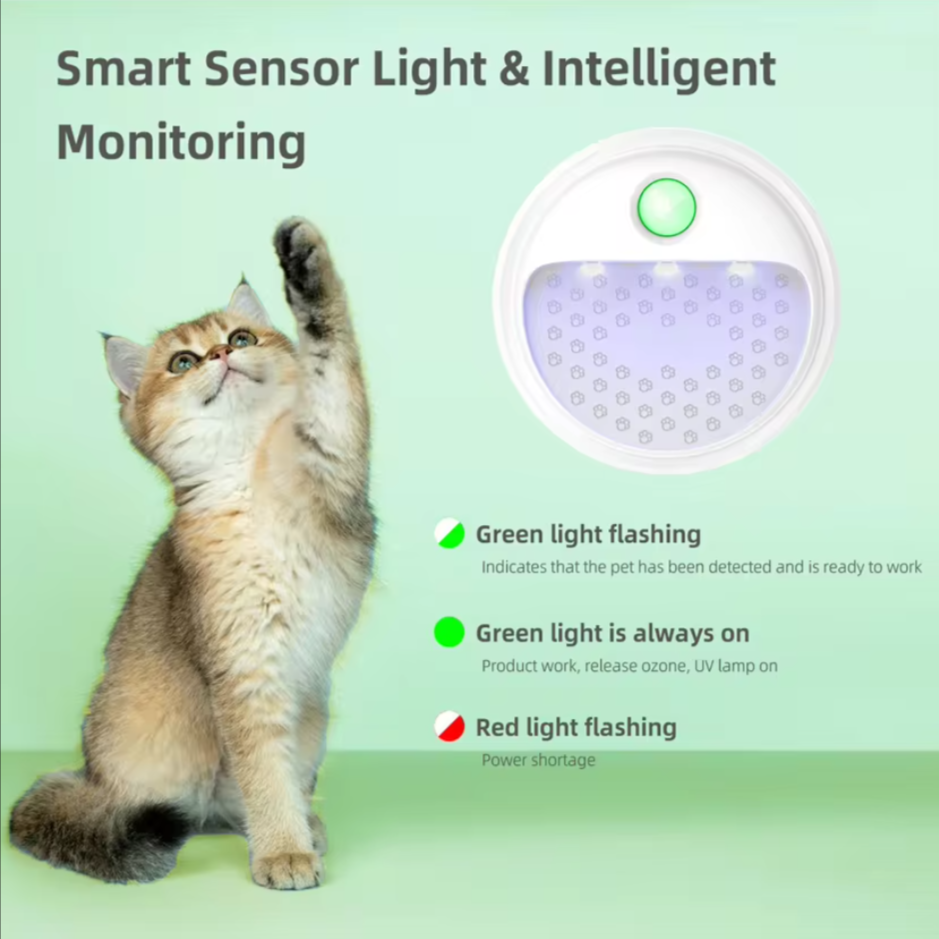 Odor Vanquisher: The Ultimate Pet Odor Rechargeable Purifier with Smart Sensor.