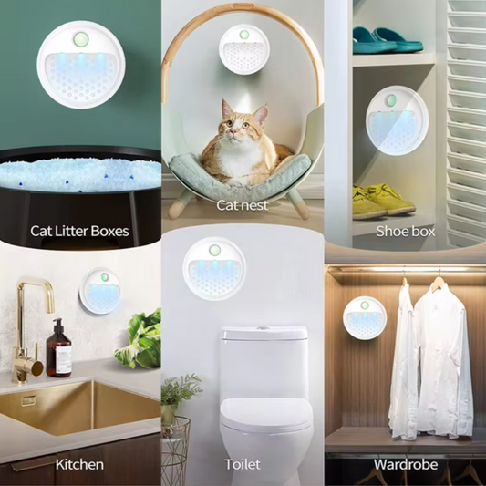 Odor Vanquisher: The Ultimate Pet Odor Rechargeable Purifier with Smart Sensor.