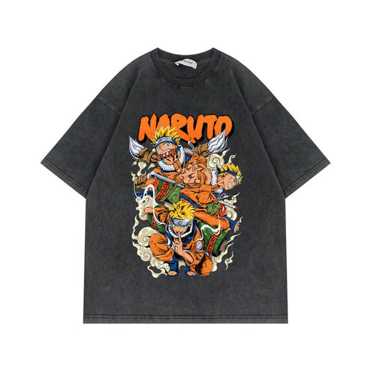 Heavyweight Washed Naruto Shirts - Various Styles.