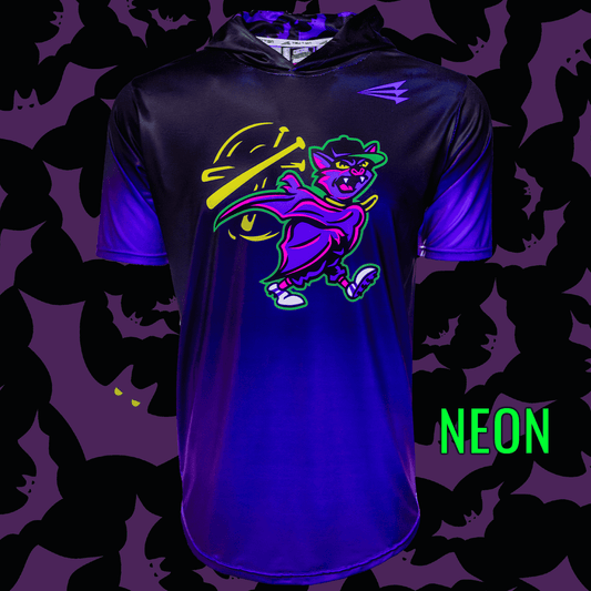 Bat Flips Baseball HyperMAX Short Sleeve Hoodie NEON.