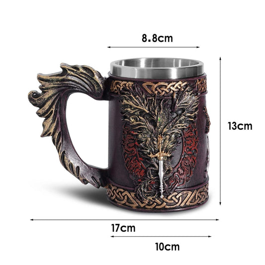 Viking Pirate Seafarer Stainless Steel Drinking Cup.