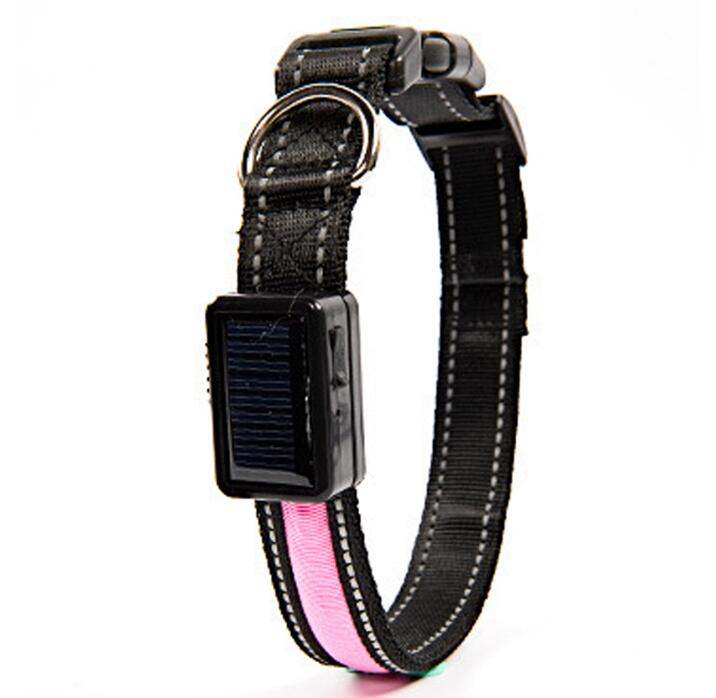 Solar Flare Pet Collar: LED Solar Luminous, Stylish Safety for Your Furry Friend.