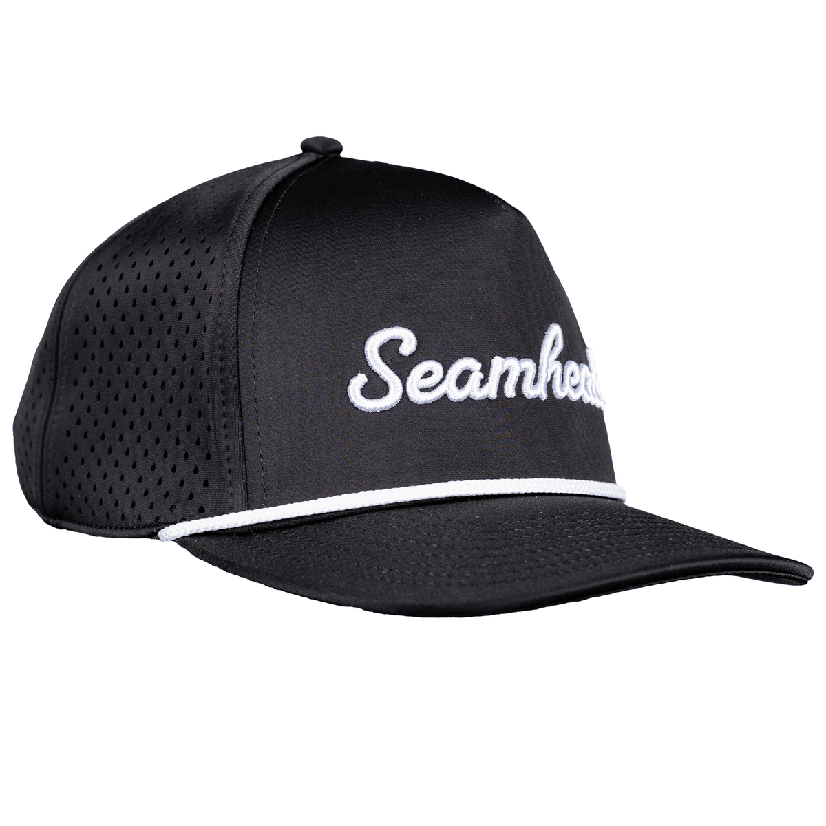 Seamhead Rope Snapback Hat (Black).