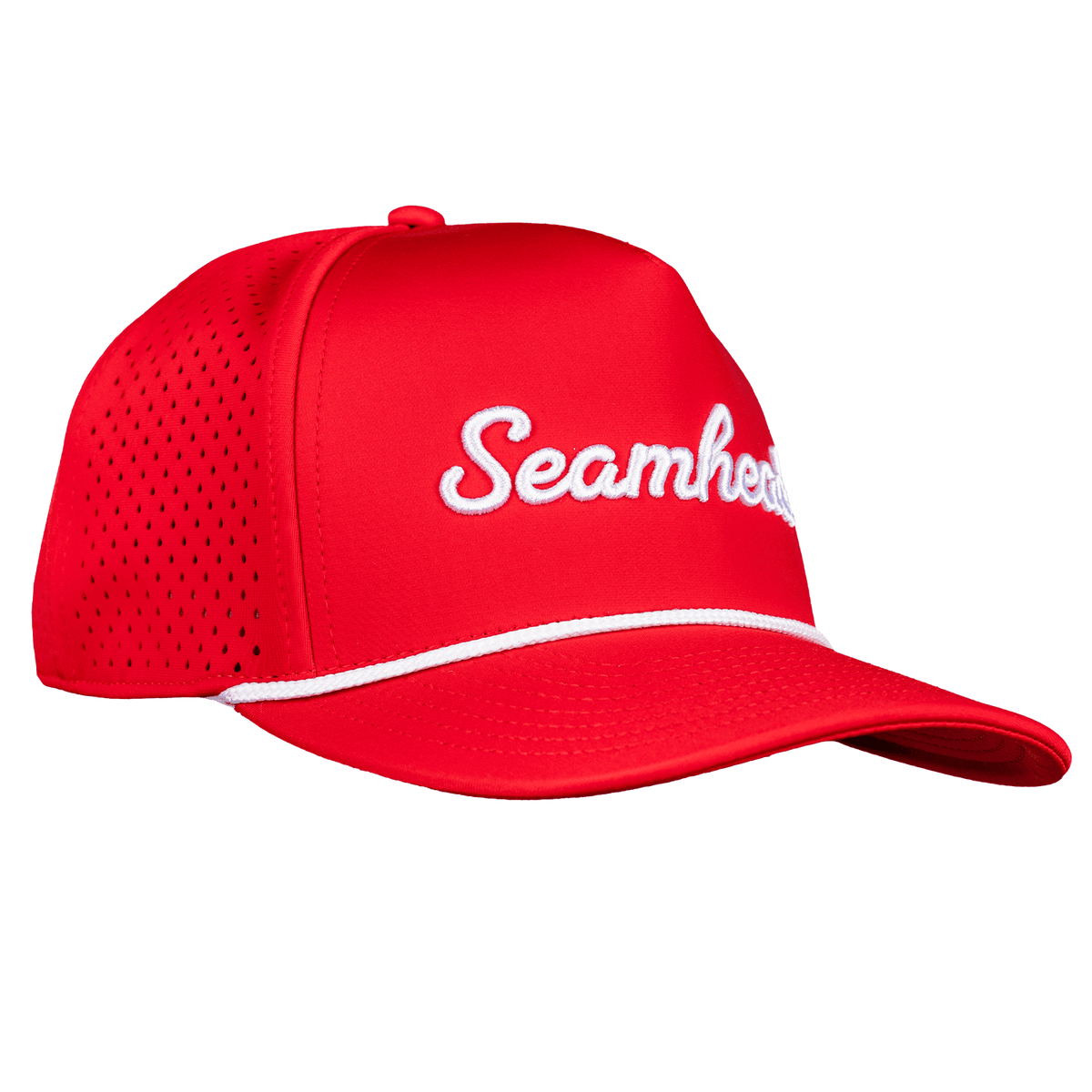 Seamhead Rope Snapback Hat (Red).