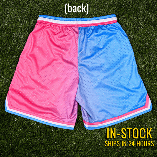 Daddy Hacks Cotton Candy Lifestyle Baseball Mesh Shorts.