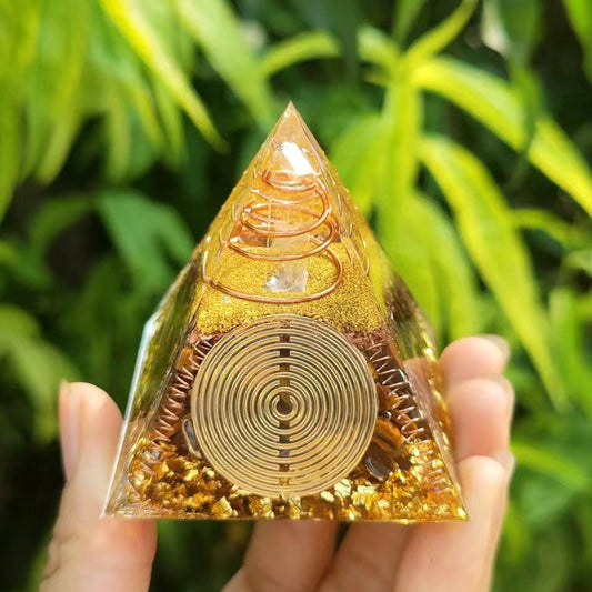 Various Orgone Crystal Pyramids.