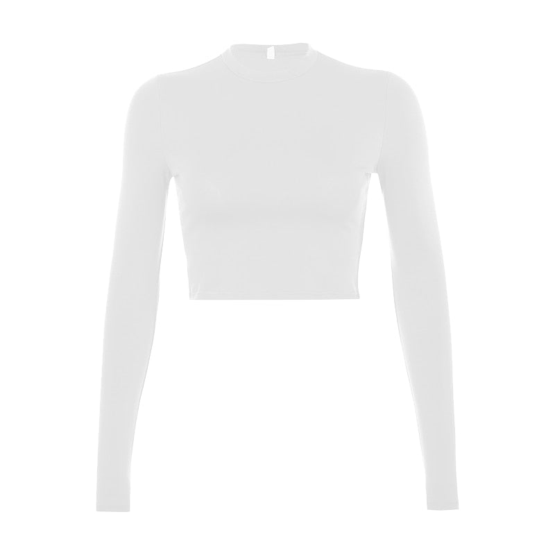Everlasting Comfort Long Sleeve Crop Top Women's Shirt