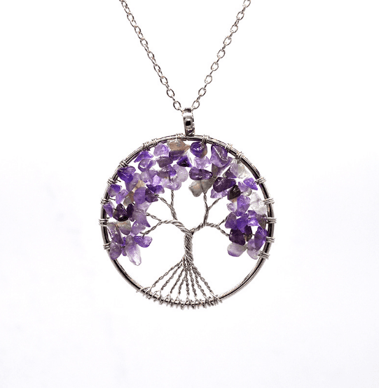 Tree of Life Pendant - Natural Healing Crystals.