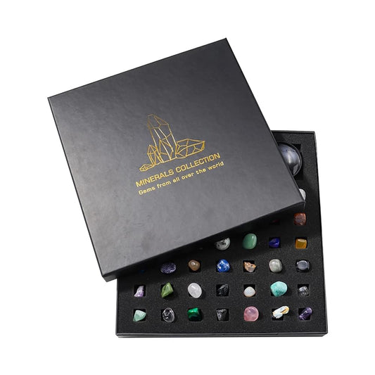 Crystal Educational Kit - 43 Kinds Of Mineral Specimens.