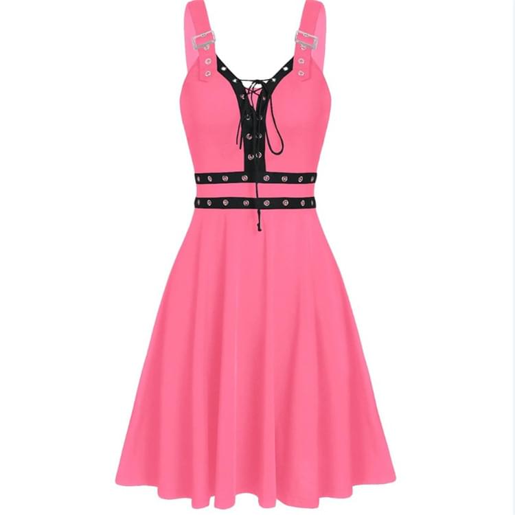 Women's Lace-Up Slip Dress.