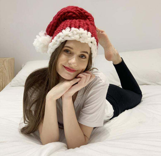 Santa's Little Yarn Secret: The Witty Christmas Knit Hat.