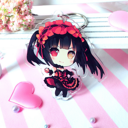 Kawaii DATE A LIVE Acrylic Keychain Charm.