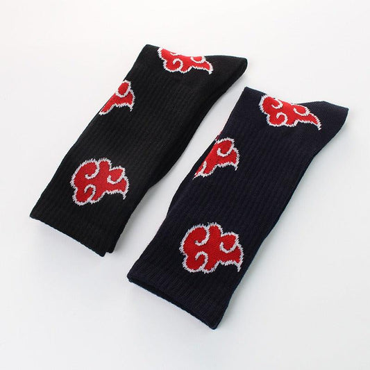 Shadowed Paths: Akatsuki Clan Naruto Socks.