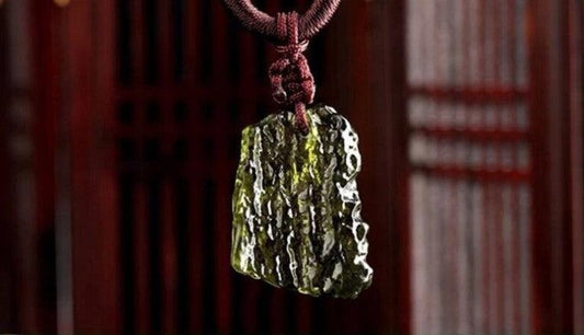 Lucky Moldavite Pendant.
