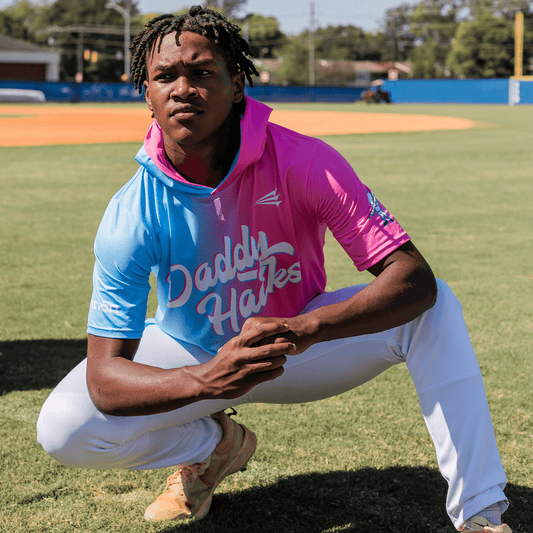 Daddy Hacks Baseball HyperMAX Short Sleeve Cotton Candy Hoodie.