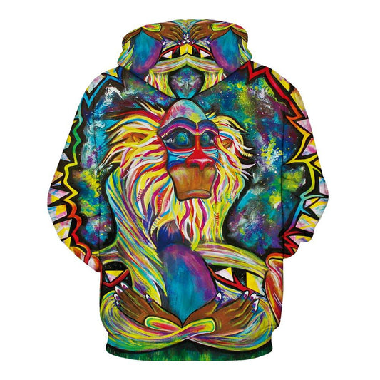 Meditating Rafiki Hoodie - Realm of Wonders