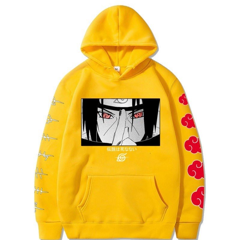 Sharingan Shadows: Naruto Itachi Uchiha Anime Printed Hoodie.