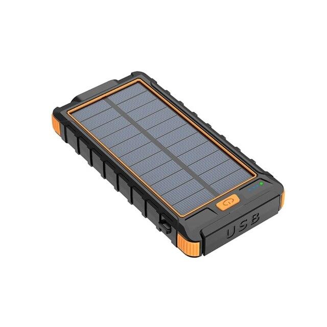 Solar Powered Energy Bank - 20000mAh Waterproof.