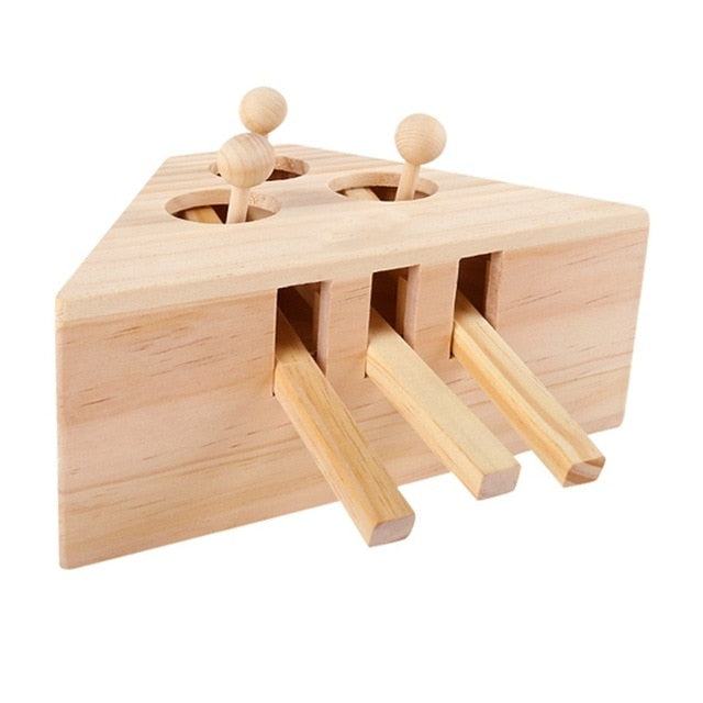 Solid Wooden Interactive Maze Pet Cat Toy.