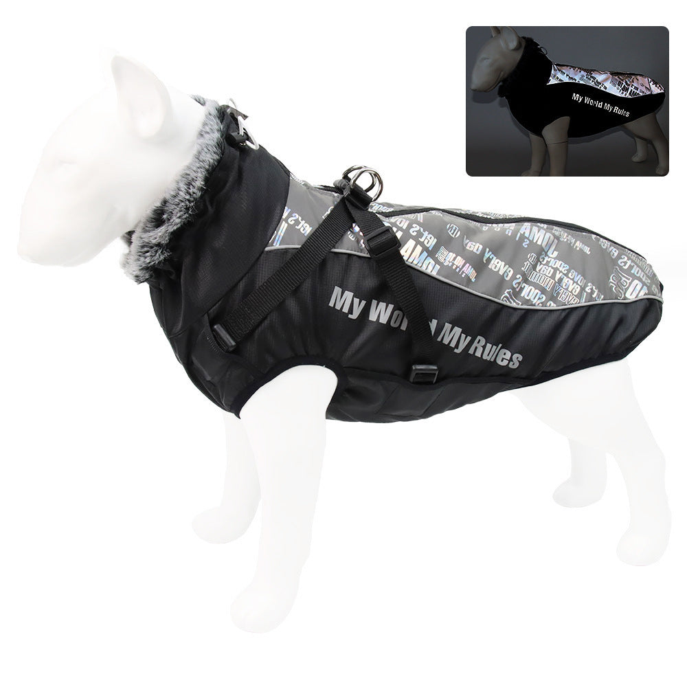 New Large Pet Warm Reflective Dog Thickened Coat Vest Jacket.