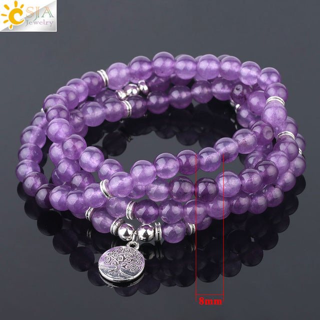 Natural Stone Yoga Healing Bracelet.