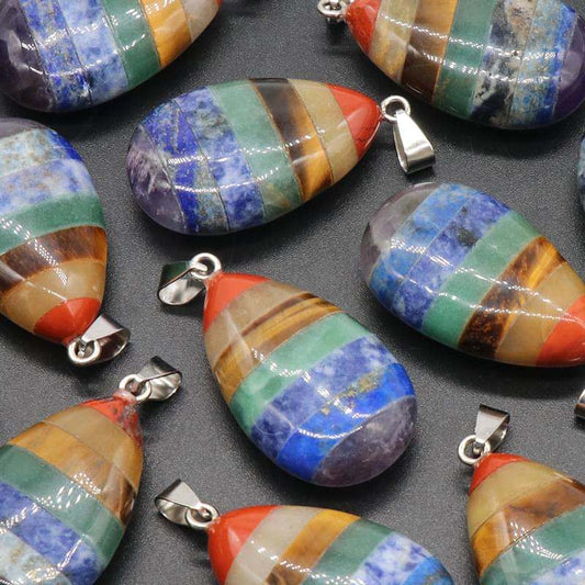 Natural Healing Crystals - Chakra Alignment Pendant.