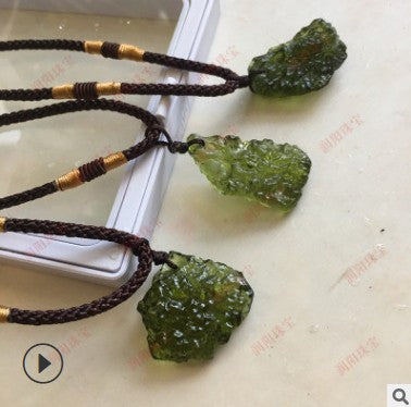 Moldavite Crystal Necklace - Luck Attraction