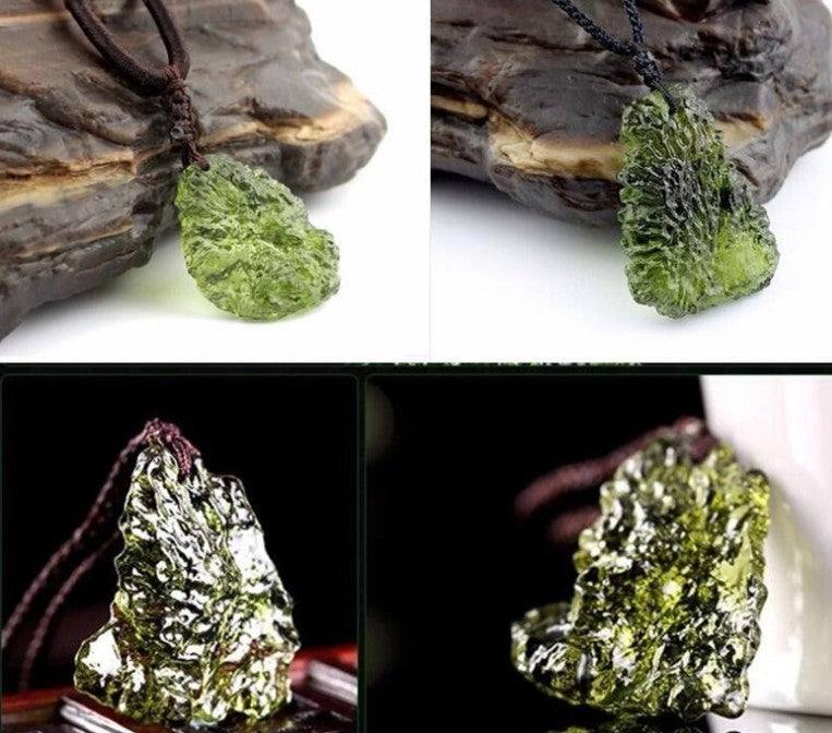 Lucky Moldavite Pendant.
