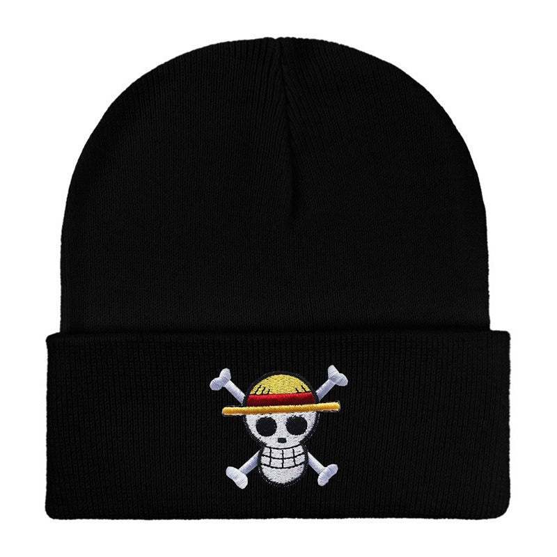 Pirate King's Emblem: One Piece Embroidered Knitted Hat.