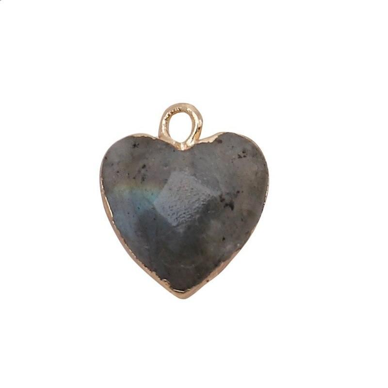 Assorted Crystals Heart Pendants.