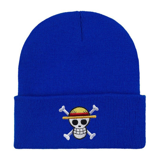 Pirate King's Emblem: One Piece Embroidered Knitted Hat