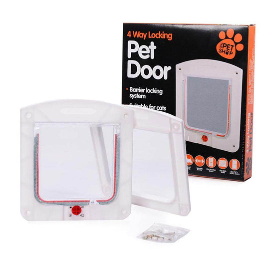 Secure Paws Pet Portal: Lockable Wall & Door Entry for Cats and Dogs.