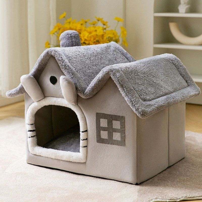 Luxury Double Top Detachable Pet House: A Cozy Retreat.