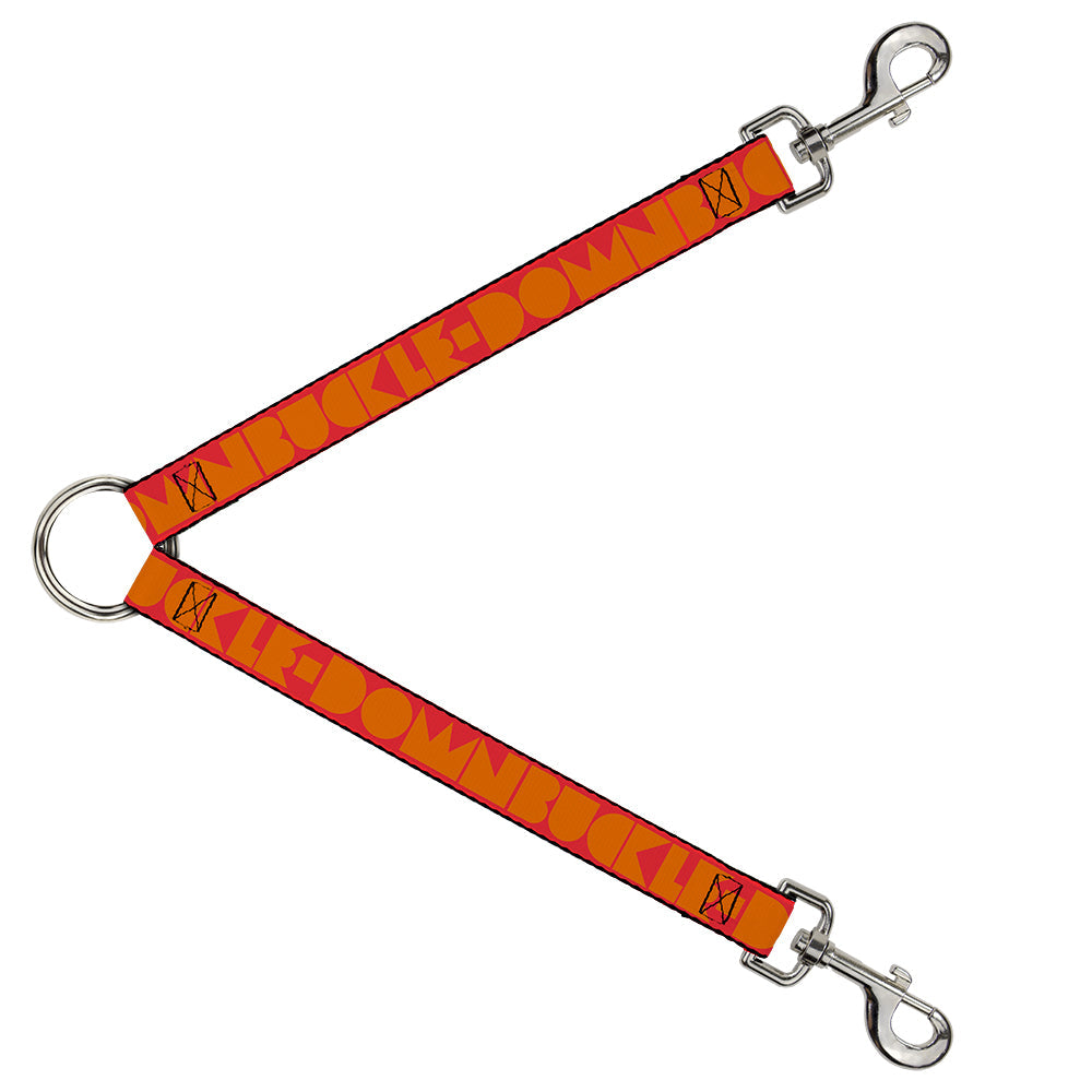 Dog Leash Splitter - BUCKLE-DOWN Shapes Red/Orange