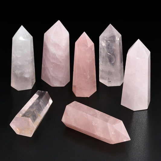 Large Pink Rose Quartz Point.
