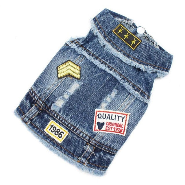 Embroidered Pet Denim Jacket