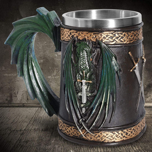 Viking Pirate Raider: Large Stainless Steel Drinking Cup.