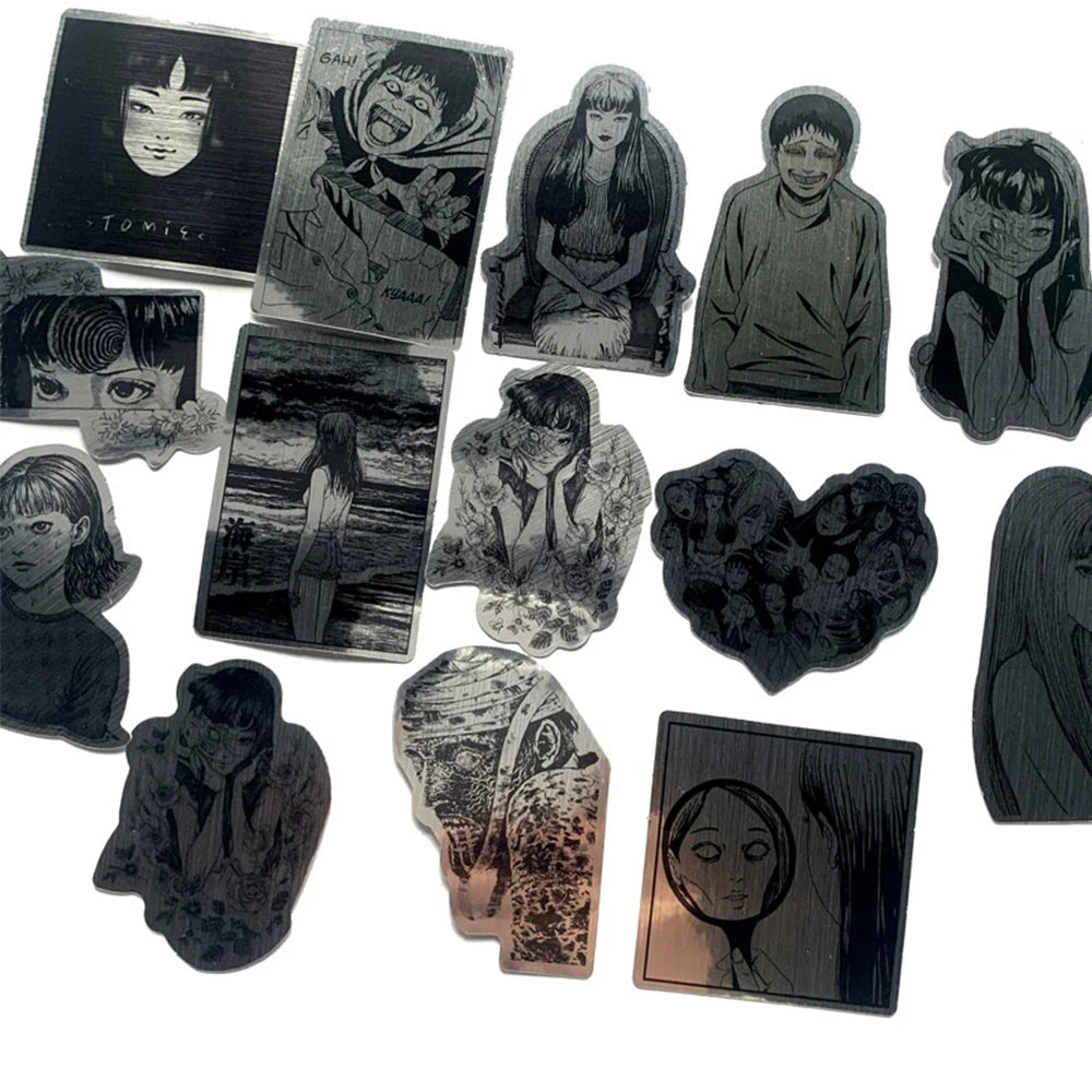 Junji Ito Tomie Horror Anime Stickers, Holographic Waterproof Laptop Decals