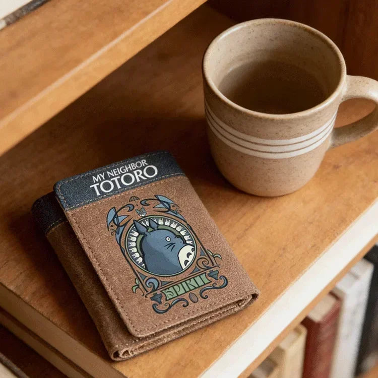 Totoro Canvas Mini Wallet Compact Card Holder Coin Purse