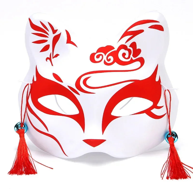 Anime Fox Half Face Cosplay Mask Demon Slayer Party Props